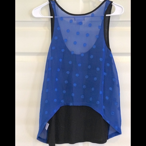 Cooperative Tops - Cooperative sheer two toned sleeveless top